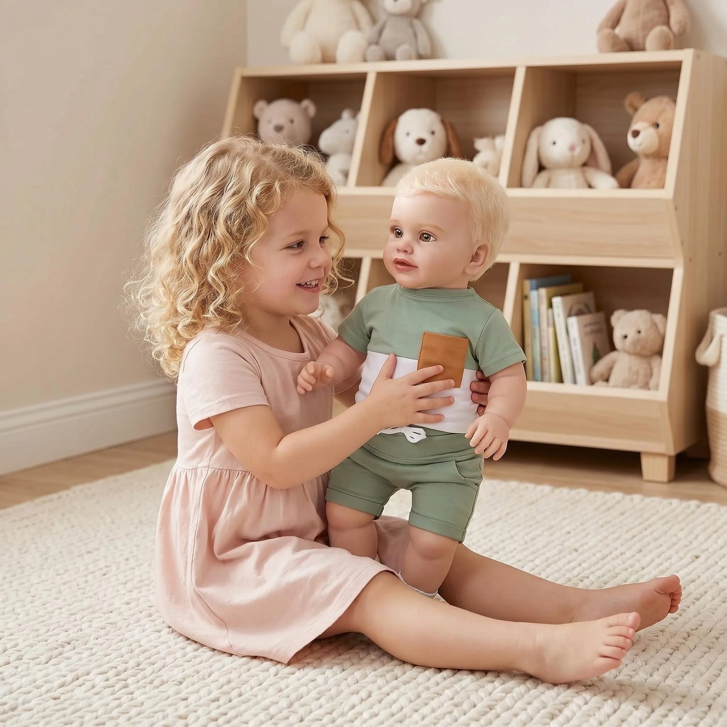 NPK Toddler Pippa Doll 66cm Lifelike Soft Touch 3D Skin Art Doll Already Painted Finished Huge Baby Size Popular Collectible