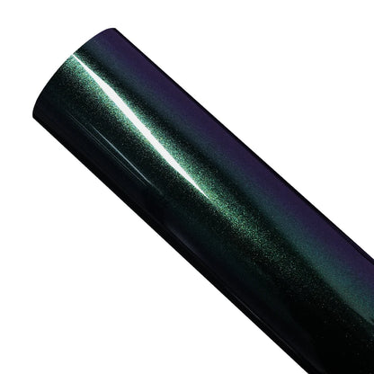 Car Wrap Vinyl Film Glossy PET Diamond Purple&Green PVC Car Engine Hood Decal Self Adhesive Motorcycle Auto Body Decoration Film