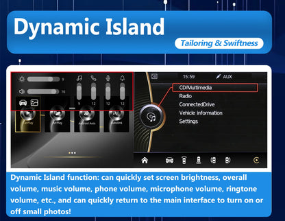 Wireless CarPlay Android Auto Display Multimedia Player For BMW X5 X6 F15 E70 E71 2009-2017 NBT CIC GPS Touch Screen 1920*720