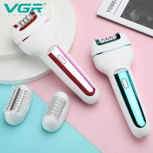 VGR 732 Original 3in1 Epilator Women Electric Shaver For Face Body Rechargeable Lady Trimmer Hair Removal Bikini Underarms Legs