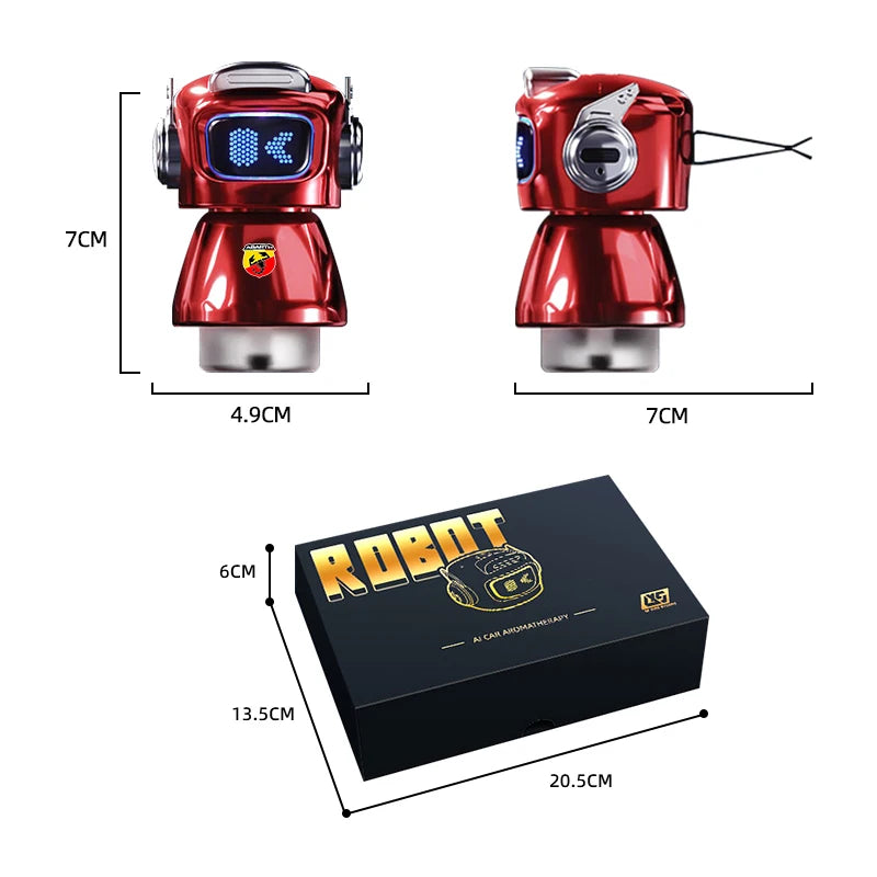 Car Air Outlet Robot Perfume Clip Auto Fragrance Diffuser For FIAT Abarth 500 Pulse Panda Tipo Strada 600 500L Mobi Doblo Toro