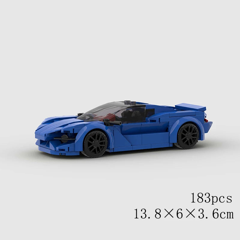 Classical Car Speed MOC SUV Racing Police Model Building Bricks Roadster Vehicle City Super Race Blocks Technical Christmas gift