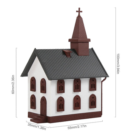 Evemodel N Scale Model Dwelling House Pre-built Painted Two-story Building