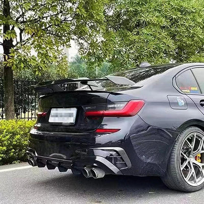 Car Modification Universal Tail Wing Without Punching MP Large Tail Fixed Wing Carbon Grain GT Tail Spoiler Car accessories