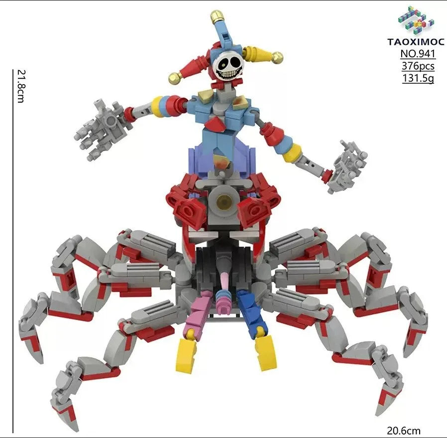 Moc Bobble Game Time 5 Joker Spidert  Building Block Assembly Small Particle Figurine Model Ornament Handmade Toy