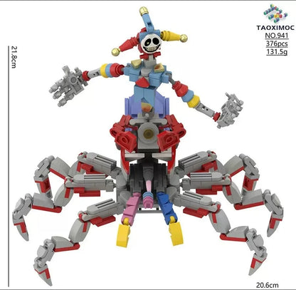 Moc Bobble Game Time 5 Joker Spidert  Building Block Assembly Small Particle Figurine Model Ornament Handmade Toy