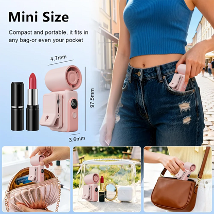 Mini Clip Fan Portable Handheld Fan USB Rechargeable Rotatable Mini Clip On Fan for Stroller Umbrella Personal Cooling Hand Fan