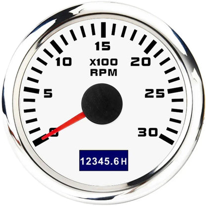 3000/4000/6000/7000/8000 RPM Gauge with Hourmeter Gauge 52mm Tachometer Waterproof 7 Color Backlight Tacho Gauge For Car Boat