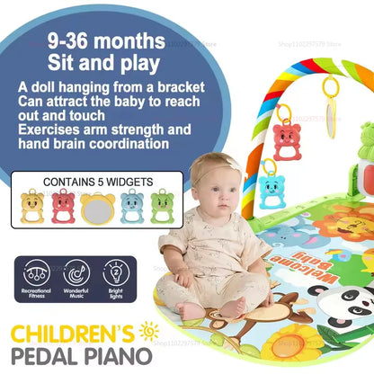 New Baby Activity Gym Rack Early Education 0-36 Months Toys Gifts Musical Newborn Piano Keyboard Crawling Blanket Pedal Play Mat
