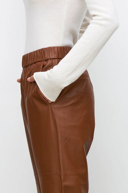 Genuine Leather Harem Pants Women Real Sheepskin Trousers High Elastic Waist 2026 New Streetwear Plus Size Pants Y2k Fashion