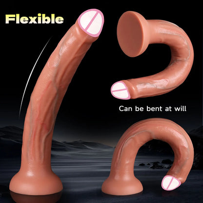 Extra Long Realistic Dildos G-Spot Stimulation Deep Touch Penis Vagina Anal Massage Penetration Dick  Sex Toys for Women and Men
