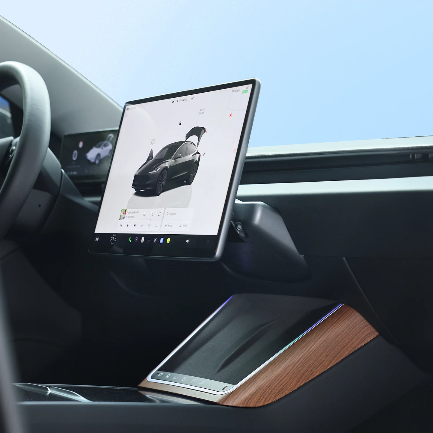 For Tesla Model Y Juniper 2025 Car GPS Navigation Adjustment Holder For Model 3 Highland 2024 Central Control Screen Rotation