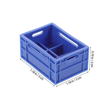 30Pcs Mini Crates Plastic Dollhouse Crate Authentic Miniature Kitchen Furniture Accessories Mini Storage Containers