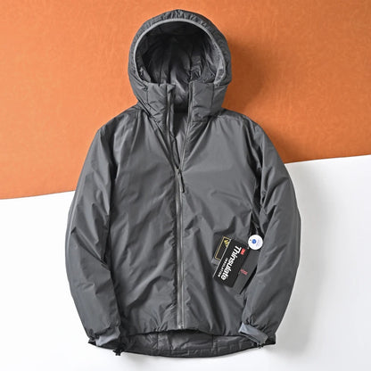 Thickened Outdoor Casual Cotton Jacket Men's Fashion City Style Windproof Warm Hooded Coat Regular Length Loose Fit Coat