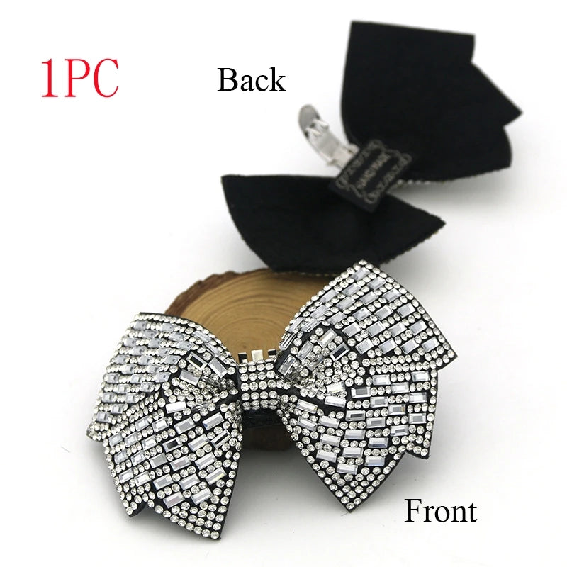 1PC Shiny Bows Shoes Decoration Clips Wedding Shoes High Heel Rhinestone Charm Buckle Clips Detachable Bride Shoes Accessories