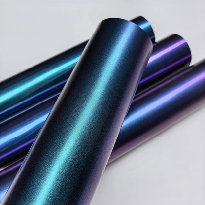 Car Diamond Chameleon Matte Purple Blue Car Vinyl Wrap Film Adhesive Color Change Motorcycle Sticker Accessories