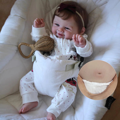 AnjoDoll 18 Inch Vivienne Boy/Girl Full Body Soft Vinyl Doll Painted Reborn Doll With Rooted Hair For Gifts Muñecas Reborn