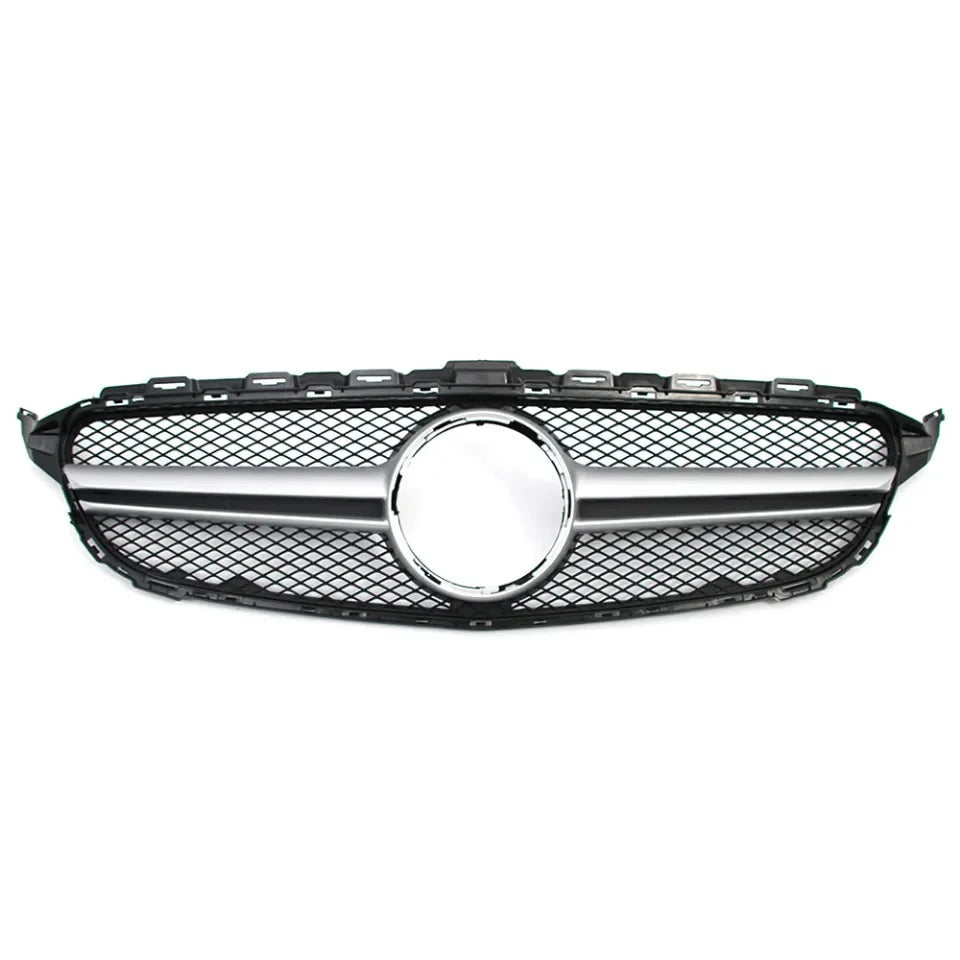 XVIP GTR Style Front Racing Grille For Mercedes Benz C-Class W205 2015-2018 C180 C200 C300 Chrome Diamonds Style Bumper Grilles