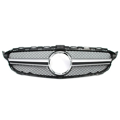 XVIP GTR Style Front Racing Grille For Mercedes Benz C-Class W205 2015-2018 C180 C200 C300 Chrome Diamonds Style Bumper Grilles