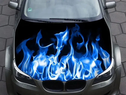 Car Accessories Hood Decal, Fire, Flame, Vinyl, Sticker, Graphic, Wrap Decals, Truck Graphic, Bonnet Sticky Paper, Skull, F150