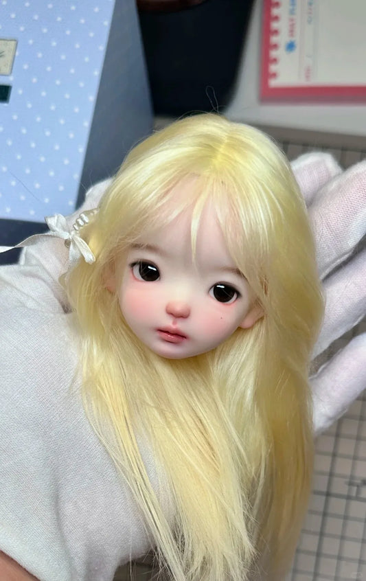 Amber 1/6 SD BJD Doll jale doudou Head Cute Beautiful Girl Resin Toy Gift Just the Head High  Just head makeup