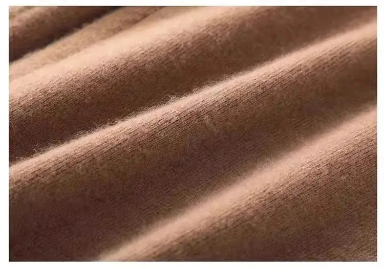 High Waist Wool Knitted Wide Leg Pants Women's Outerwear Autumn Winter Thickened Floor-Length Straight Cut Casual Trousers