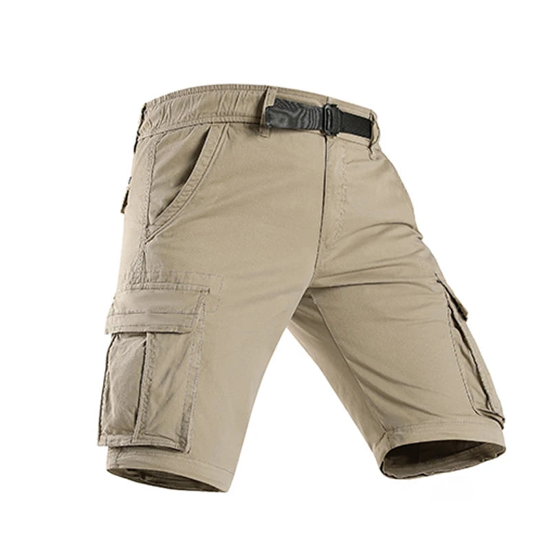 Spring Men Cotton Cargo Pants + Shorts Men Summer Multi-Pocket Shorts Pants Mens Joggers Sweatpant Casual Shorts Trousers Male