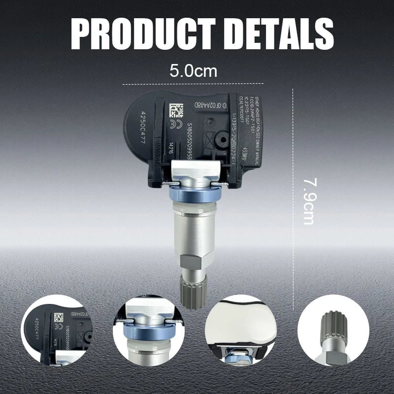 1/4PCS Tire Pressure Monitoring Sensor TPMS 4250C477 For Peugeot 4008 Mitsubishi Outlander Compatible With 1612477080 433MHZ