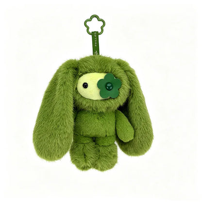 18/30cm Juju Rabbit Keychain Flower Eye Juju Rabbits Keyring Long Ears Bunny Keyring Cute Rabbit Pendant Halloween Birthday Gift