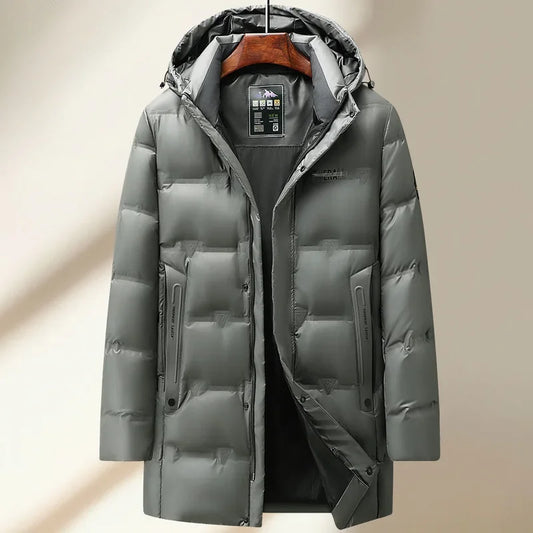 2025 new arrival winter jacket 90% white duck down jackets men,mens long style fashion thicken warm winter down coat,parkas men