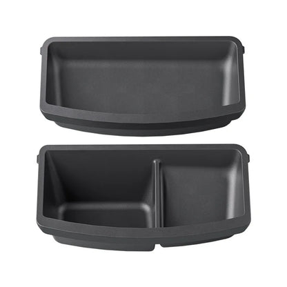 Under Seat Storage Box For Tesla 2026 Model YL 6-Seat TPE Drawer Front Rear Seat Lower Organizer Tray Car Interior Accessories