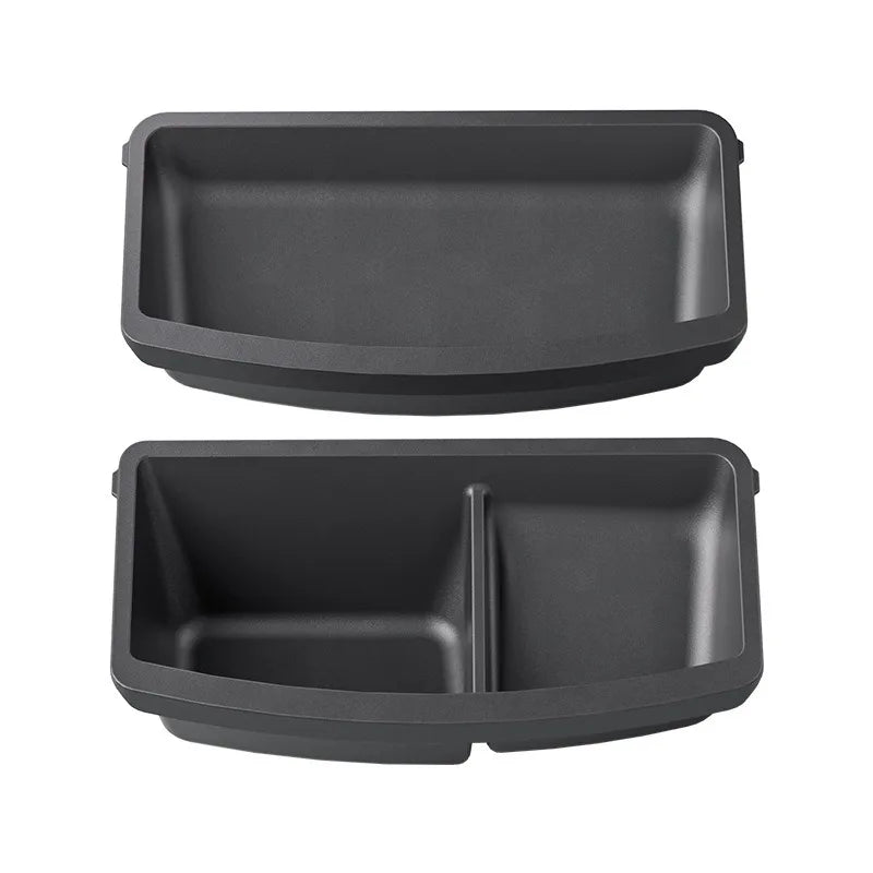 Under Seat Storage Box For Tesla 2026 Model YL 6-Seat TPE Drawer Front Rear Seat Lower Organizer Tray Car Interior Accessories