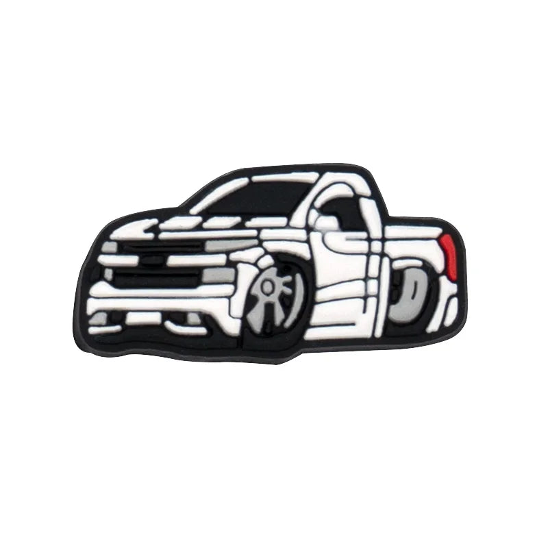 1/25PCS Cool Car Shoe Charms Accessories Pins for Men Boys Muscle Car Supercar Shoe Decorations fit Sandal Sneaker Clog Buckle