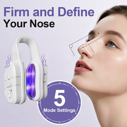 EMS Nose Massager, Microcurrent Nose Beauty Device with 5 Modes, USB-C Rechargeable Nose Clip for Facial Contour Care, Unisex