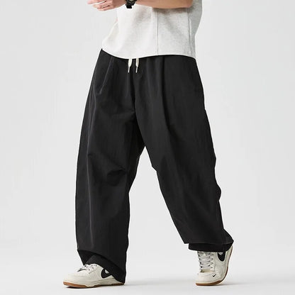 Wide Leg Pants Men and Women 2026 New Light Thin Solid Casual Harun Pants Elastic Waist Loose Oversize Fashion Trendy Streetwear