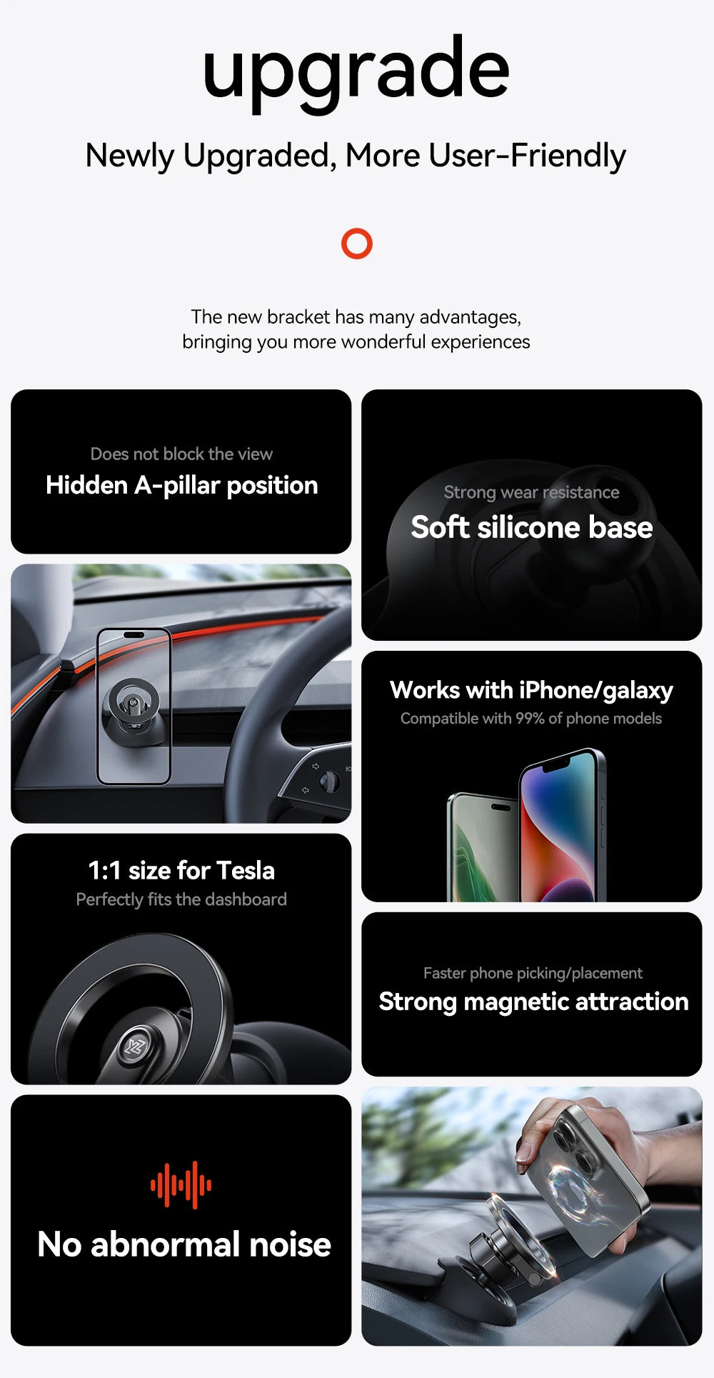 YZ For Tesla Model 3 Y Highland Juniper Strong Magnetic Phone Holder for iPhone 16 15 14 Pro Max Samsung phones Air Outlet Base