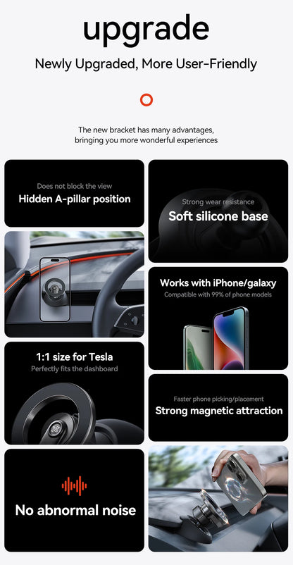YZ For Tesla Model 3 Y Highland Juniper Strong Magnetic Phone Holder for iPhone 16 15 14 Pro Max Samsung phones Air Outlet Base