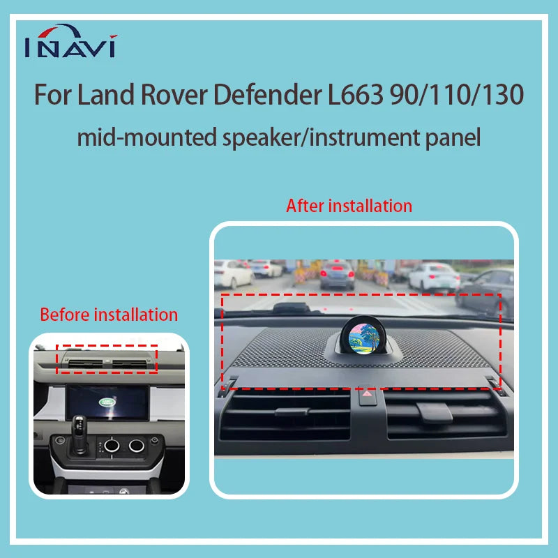 For Suitable  2020-2025 Land Rover Defender L663 90/110/130 central mount clock speaker centre instrument panel
