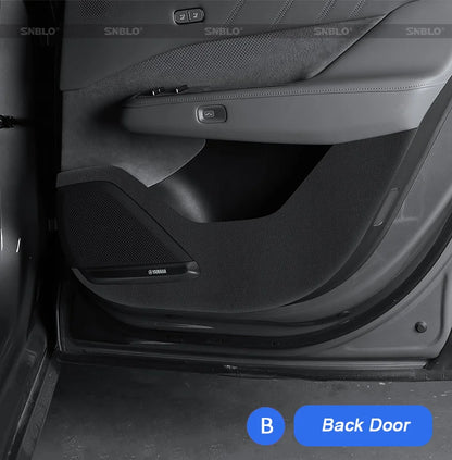 For Zeekr 001 2024 2025，Leather Car Door Anti-kick Pad Front Rear Door Protective Pad Threshold Bar Car Modification Accessories