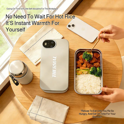 Portable self-heating lunch box Heated lunch box 304 stainless steel USB plug-in electric lunch heater