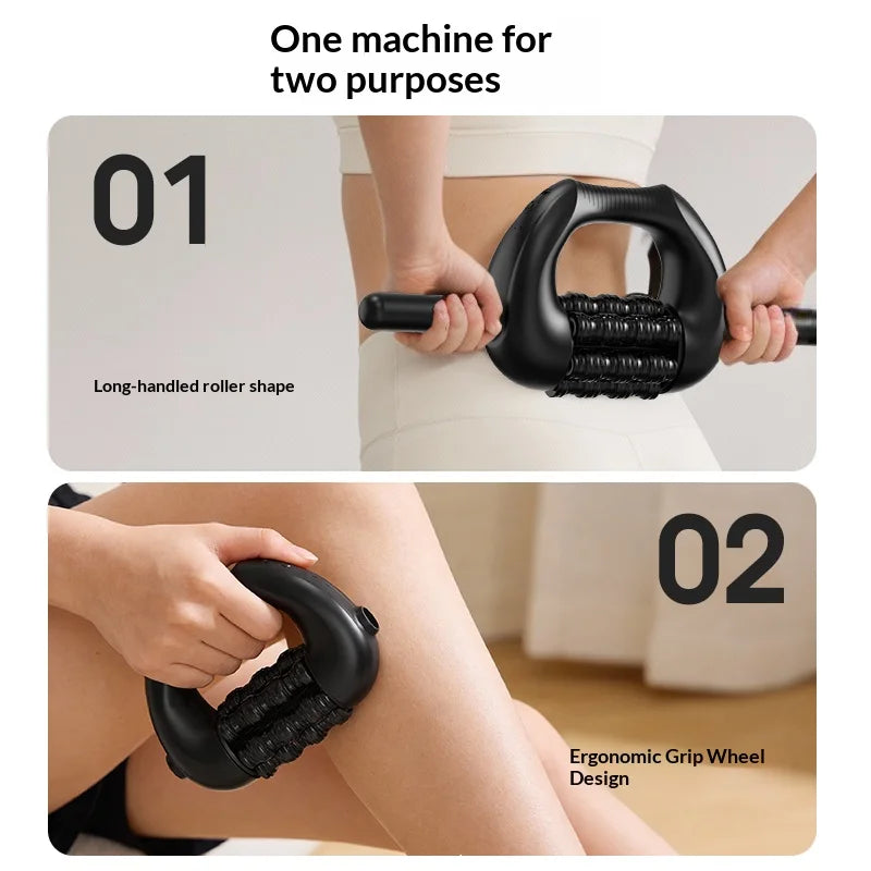 Rechargeable Electric Percussive Massager 5-Speed Powerful Deep Tissue Rolling Stick for Body Muscle Recovery And Fatigue Relief