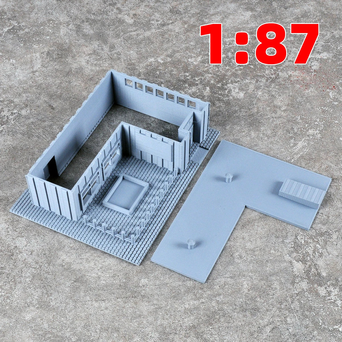 Assembly Architectural Miniature Bungalow Garage Villa Office Building Railway Railroad Diorama Scale Model Kit 1/64/72/87/150ho