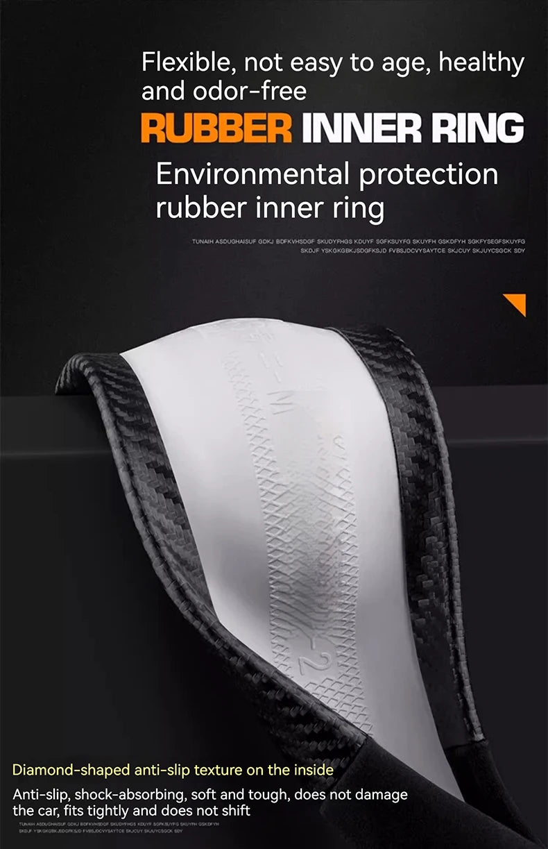 Chery Tiggo 3 4 5 7 7Pro 7 8 Plus Arrizo 7 GX 5x EQ7 Fulwin 2 A3 A5 Carbon fiber Suede Car Steering Wheel Cover Auto Accessories