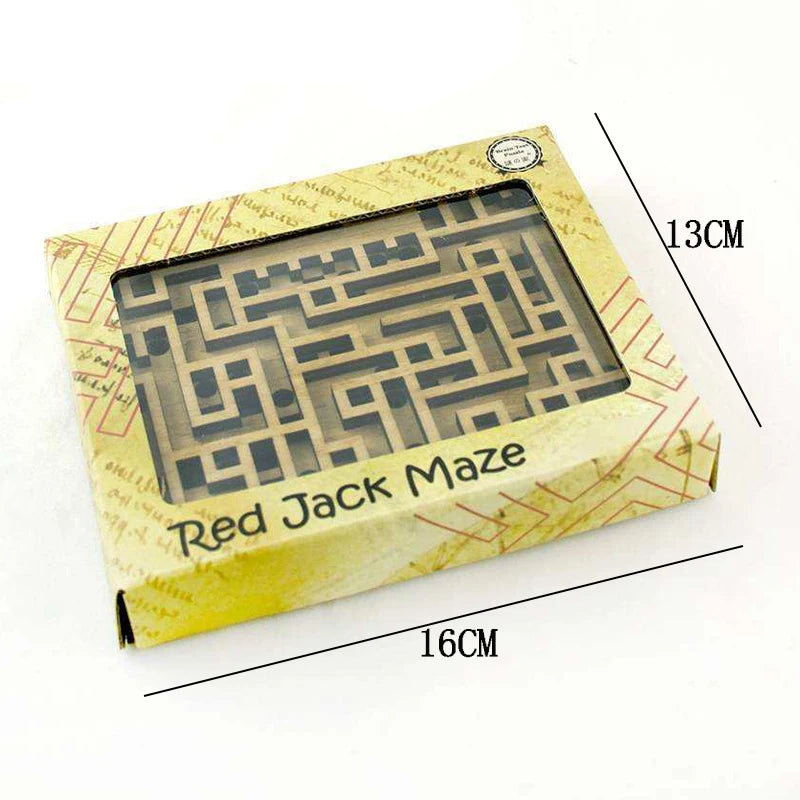 Wooden Labyrinth Games Double Sided Maze for Kids Teens Difficult Brain Teaser Puzzles IQ Test Mind Challenge Educational Toys