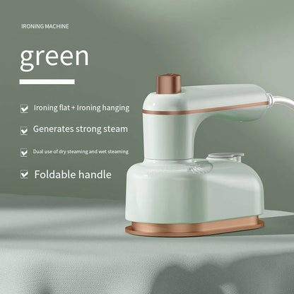 Mini Rotating Electric Travel Iron Dual Steam and Dry Use Portable Water Spray Gentle on Clothes Fast Heating Garment Care Tool