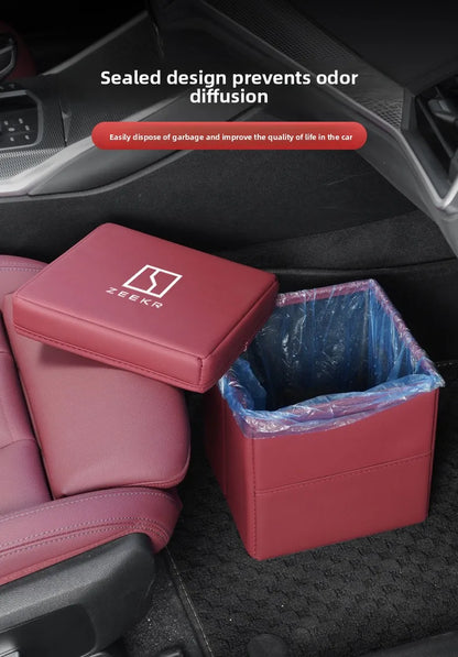Suitable for ZEEKR 007gt 7X zeekr 001 009 Zeekr 9x mix car trash can and folding storage box for car interior