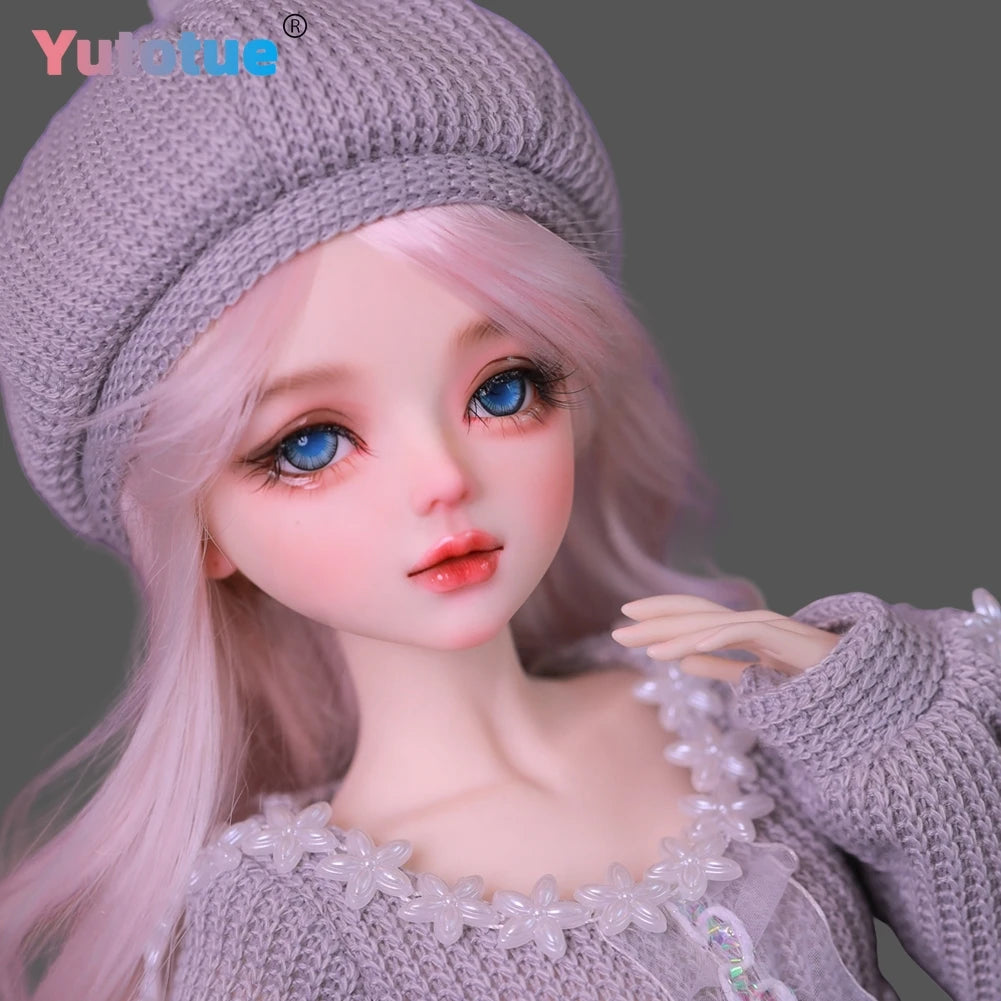 YUTOTUE 56cm Height Girl Doll with Fashion Clothes Set Curly Hair Wig Handpainted Makeup Large BJD Doll Toy