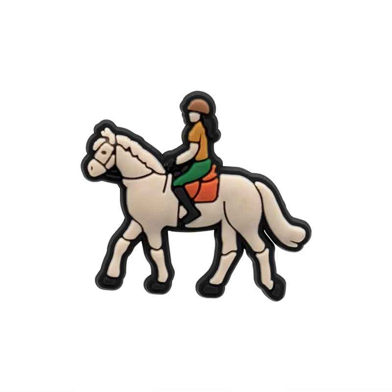 1/25Pcs Western Cowboy Theme PVC Shoe Charms for Clogs, with Hat, Boots, Horse, Poker Chip, Beer Mug Clog DIY Accessories Gifts