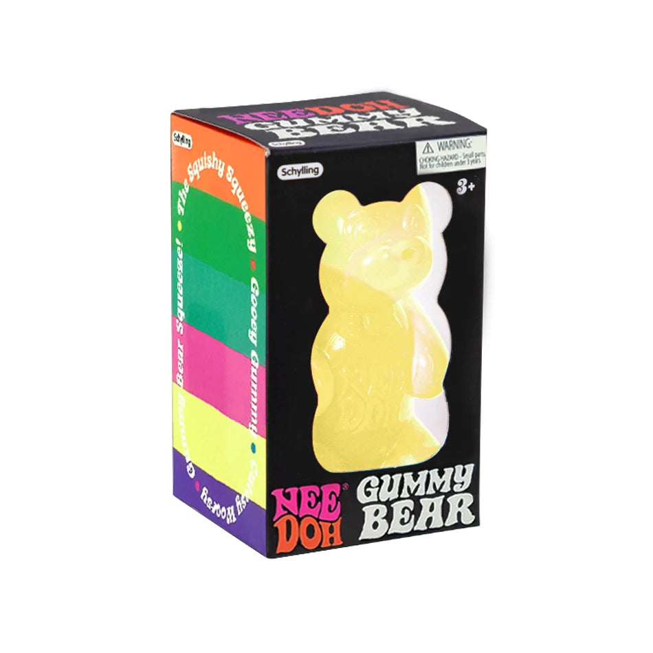 Schylling Needoh Bear Squishy Fidget Toy Stress & Anxiety Relief Helps Improve Focus Perfect For Birthday Gifts & Desk Decor