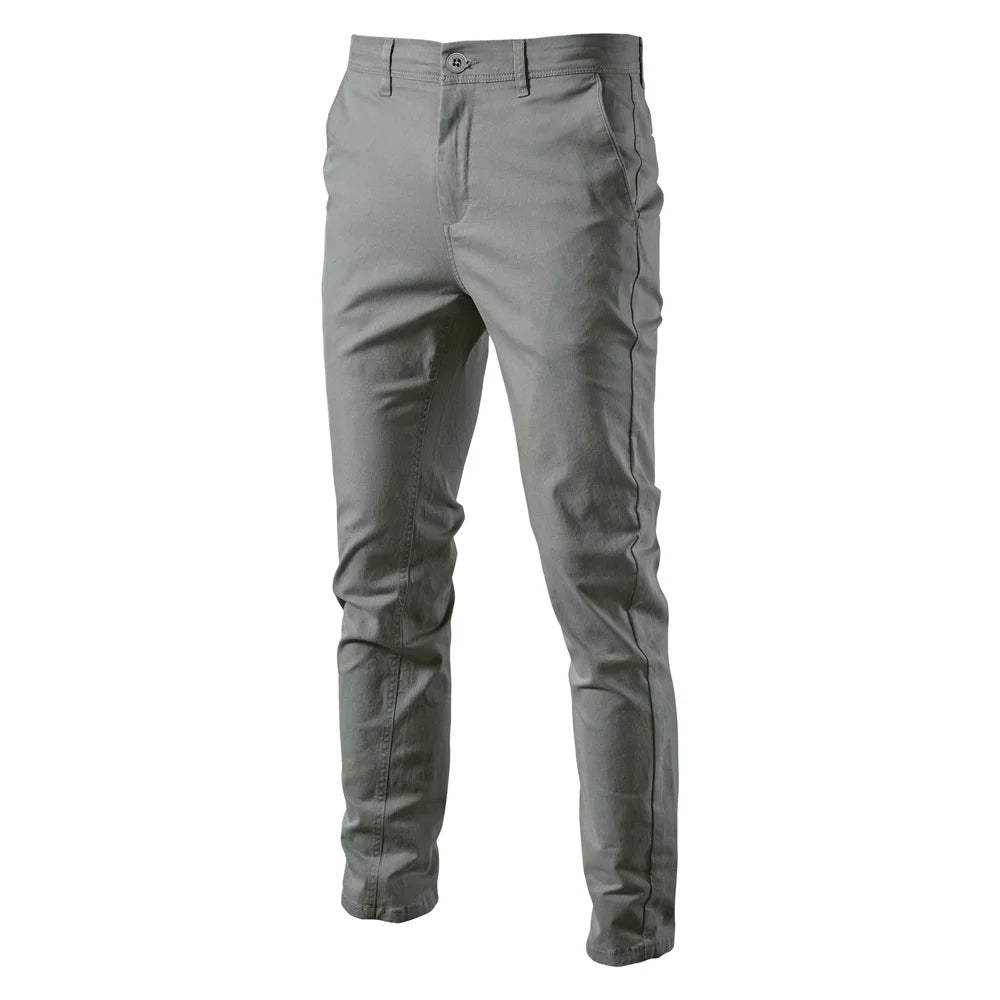 AIOPESON Casual Cotton Men Trousers Solid Color Slim Fit Men's Pants New Spring Autumn High Quality Classic Business Pants Men